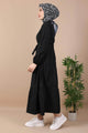 Lemon Tart Tiered Detail Maxi Dress LTAMD676 - Black