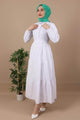 Lemon Tart Tiered Detail Maxi Dress LTAMD676 - White