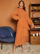 Lemon Tart Tiered Detail Maxi Dress LTAMD710 - Orange