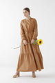 Lemon Tart Tiered Tie Detail Long Maxi Dress LTAMD407 - Brown