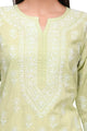 Lemon Tart Unstitched Cotton Chikankari Embroidered WLUF300 Kurti