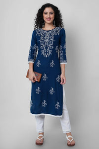 Lemon Tart Unstitched Cotton Chikankari Embroidered WLUF350 Kurti