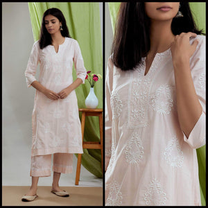 Lemon Tart Unstitched Cotton Chikinkari Embroidered LTCK12 Two Piece Suit