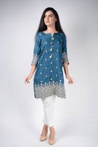 Lemon Tart Unstitched Cotton Embroidered WLUF227 Kurti