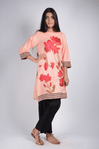 Lemon Tart Unstitched Cotton Embroidered WLUF233 Kurti