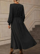 Lemon Tart Waist Detail Maxi Dress LTAMD689 - Black