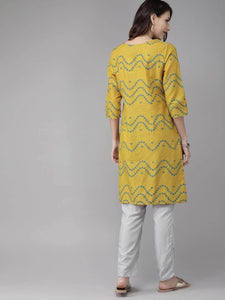 Lemon Tart WLUS128 1 Piece Printed Linen Unstitched Kurti