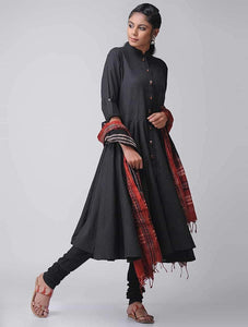 Lemon Tart Women's LTS112 Button Detail Staple Viscose Kurta and Pants Set - Black