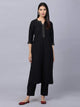 Lemon Tart Women's LTS167 Stitch Detail Kurta and Pants Set - Black