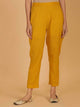 Lemon Tart Women's LTS191 Button Detail Kurti and Pants Set - Yellow