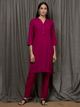 Lemon Tart Women's LTS32 Straight Kurta and Pants Set - Magenta