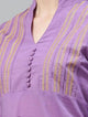 Lemon Tart Women's LTS448 Embroidery Detail Kurti and Pants Set