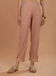 Lemon Tart Women's LTS466 Stitch Detail Stitched Kurti and Pants Set - Pink