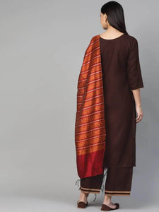 Lemon Tart Women's LTS468 Print Detail Stitched Kurti and Pants Set - MB
