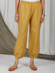 Lemon Tart Women's LTS524 Button Detail Stitched Kurti and Pants Set - Yellow