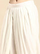 Lemon Tart Women's LTS528 Dhoti Pants Detail Stitched Kurti and Pants Set - Pink White