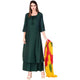 Lemon Tart Women's LTS66 Fluted Sleeve Kurta and Pants Set - Green