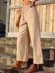 Lemon Tart Womens Paper Bag Waist Detail Wide Leg Cotton Pants LTWP24