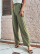 Lemon Tart Womens Paper Bag Waist Detail Wide Leg Malai Linen Pants LTWP25