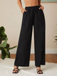 Lemon Tart Womens Pocket Detail Wide Leg Cotton Pants LTWP22