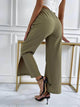 Lemon Tart Womens Side Slit Tie Waist Detail Wide Leg Malai Linen Pants LTWP26