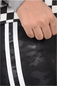 LT Fit Camo Textured Print Side Striped Yoga Pants - LTFL2