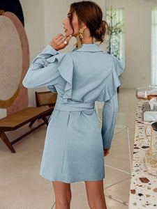 LT Fuse Blazer Detail LTFUDR74 Stitched Dress - Blue