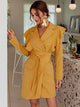LT Fuse Blazer Detail LTFUDR74 Stitched Dress - Yellow
