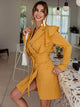 LT Fuse Blazer Detail LTFUDR74 Stitched Dress - Yellow