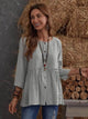 LT Fuse Button Detail LTFUB122 Stitched Top - Grey