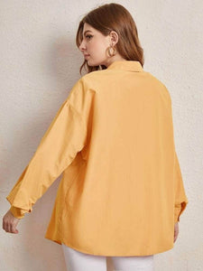 LT Fuse Button Detail LTFUB235 Stitched Top - Yellow