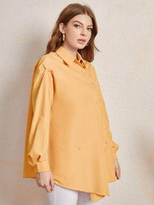 LT Fuse Button Detail LTFUB235 Stitched Top - Yellow