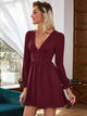 LT Fuse Button Detail LTFUDR288 Stitched Dress - Maroon