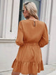 LT Fuse Button Detail LTFUDR289 Stitched Dress - Orange