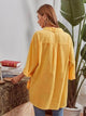 LT Fuse Button Detail Side Knot Shirt LTFUB106 Stitched Top - Yellow