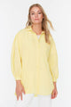 LT Fuse Button Oversized Detail LTFUB237 Stitched Top - Yellow