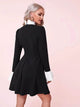 LT Fuse Collar Detail Color Block LTFUDR33 Stitched Dress - Black