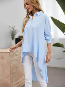 LT Fuse Dip Hem Blouse Detail LTFUB79 Stitched Top