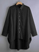LT Fuse Dip Hem Shirt Detail LTFUB194 Long Stitched Top - Black