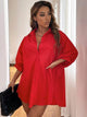 LT Fuse Dolman Sleeve Shirt Detail LTFUB198 Stitched Top - Red