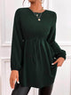 LT Fuse Front Tie Detail Oversized LTFUB184 Stitched Top - Dark Green