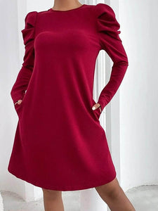 LT Fuse Gigot Sleeve Detail LTFUDR215 Stitched Dress