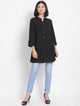 LT Fuse Kurti Style Long Shirt LTFUB118 Stitched Top - Black