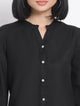 LT Fuse Kurti Style Long Shirt LTFUB118 Stitched Top - Black
