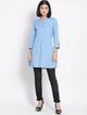 LT Fuse Kurti Style Long Shirt LTFUB118 Stitched Top - Blue