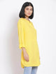 LT Fuse Kurti Style Long Shirt LTFUB118 Stitched Top - Yellow