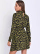 LT Fuse Leopard Print LTFUDR39 Stitched Dress - Green