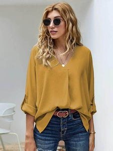 LT Fuse Overlap Oversized Detail LTFUB75 Stitched Top - Yellow