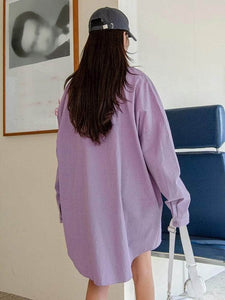 LT Fuse Oversized Extra Long Shirt Detail LTFUB209 Stitched Top
