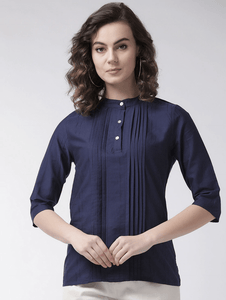 LT Fuse Pleated Detail LTFUB10 Stitched Top - Blue